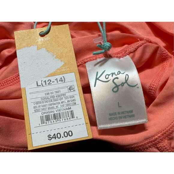 Kona Sol NWT size L long sleeve swim shirt rash guard - Picture 4 of 5